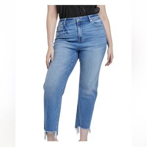 MICA High-Rise Straight Leg Cropped Jeans | Size 20W